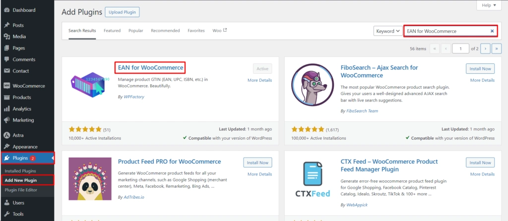 Add GTIN field in WooCommerce - Install and Activate the Plugin