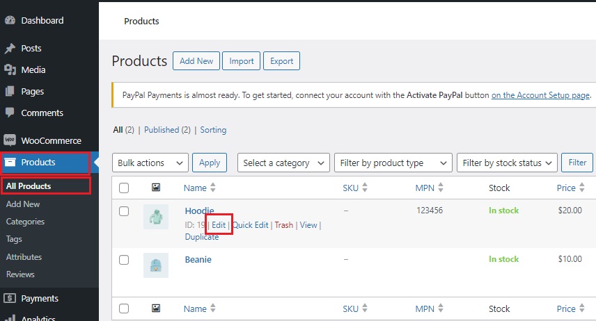 Add WooCommerce MPN- Assign MPN to Products