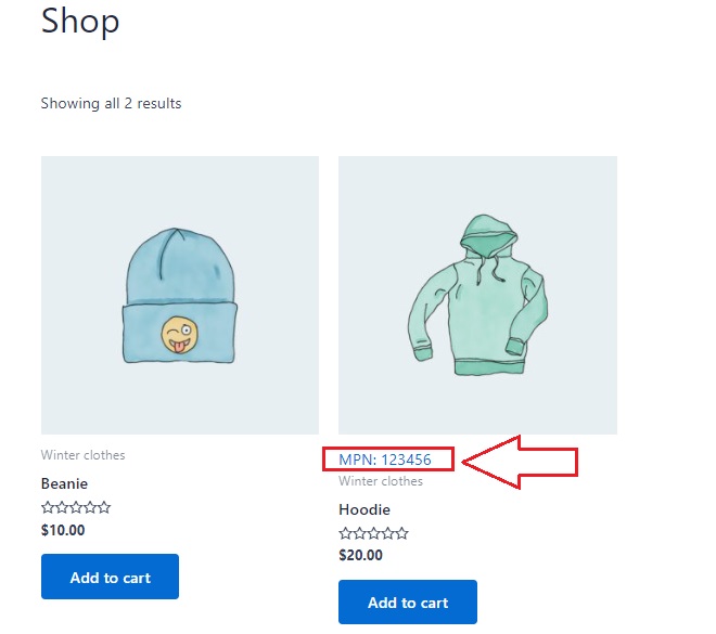 Add WooCommerce MPN- what it would look like