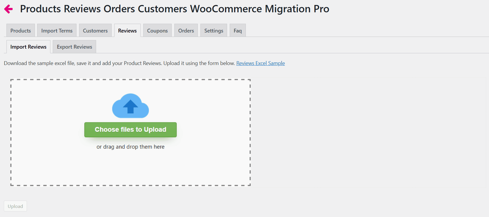 Reviews import flow