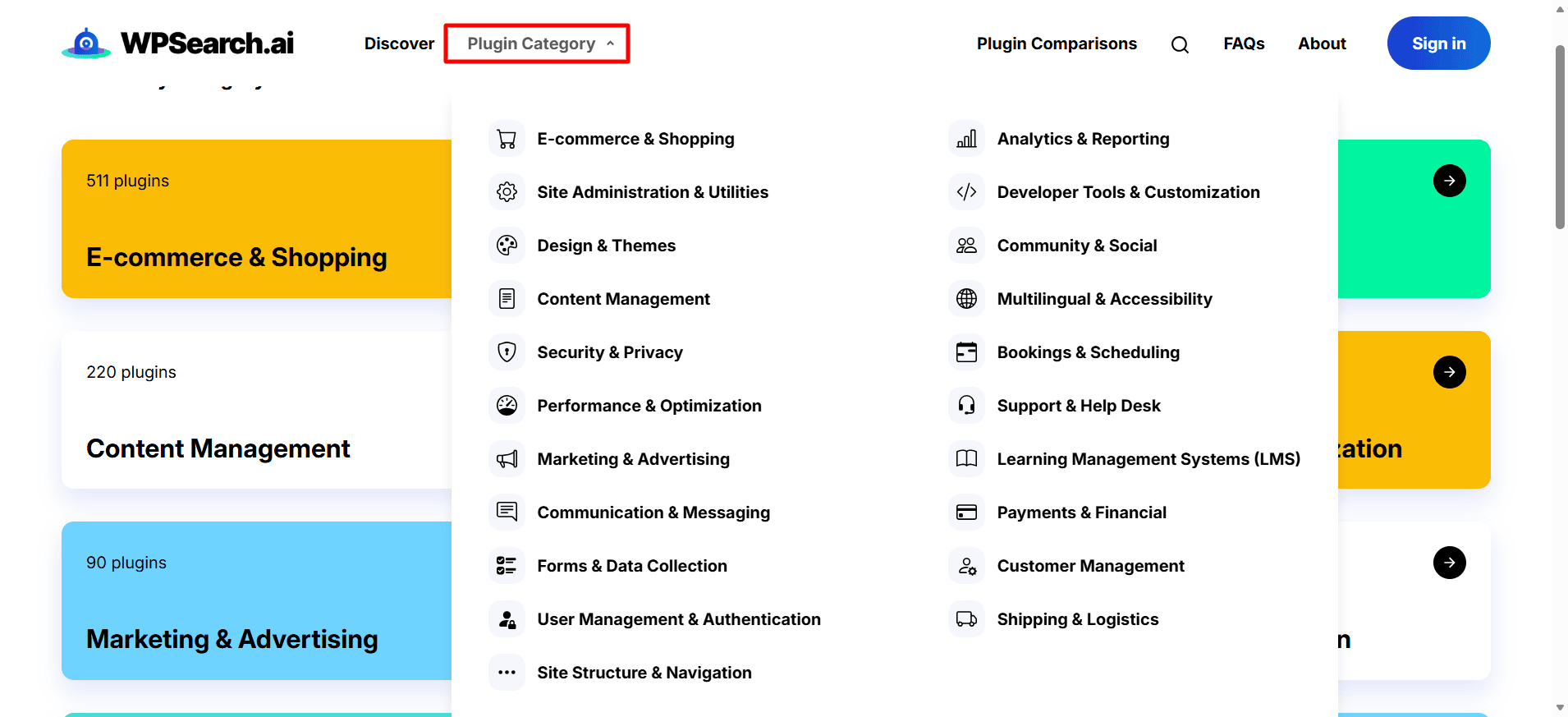 All Plugin Categories WPSearch ai 03 14 2026 11 34 PM