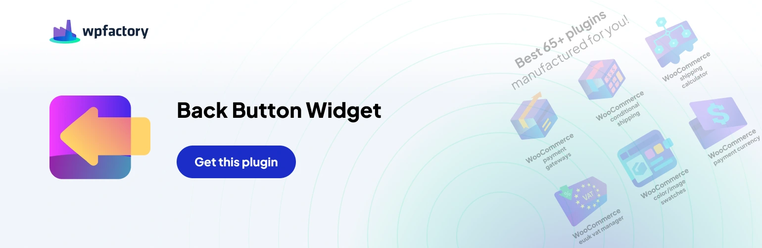 Back Button Widget for WordPress