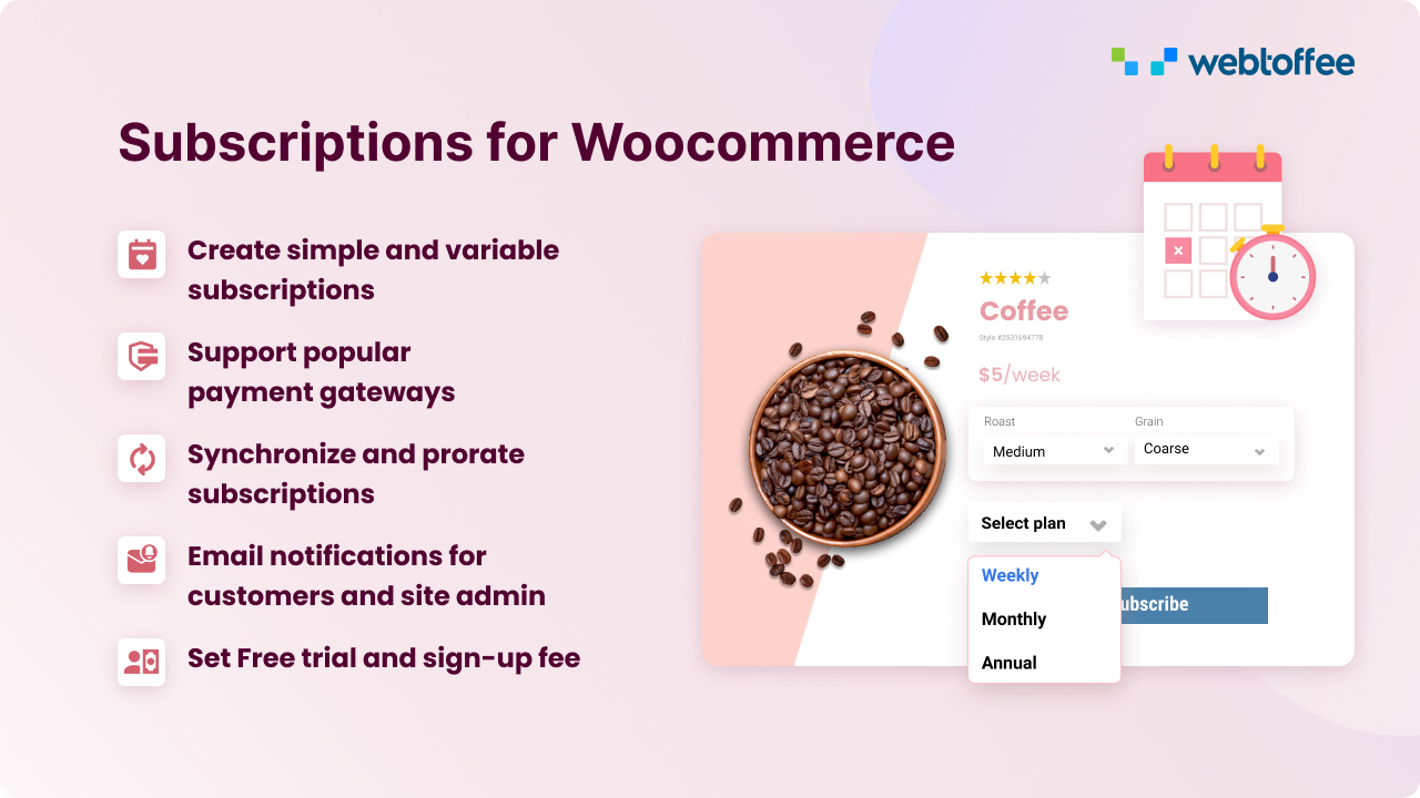 Subscriptions for WooCommerce by WebToffee