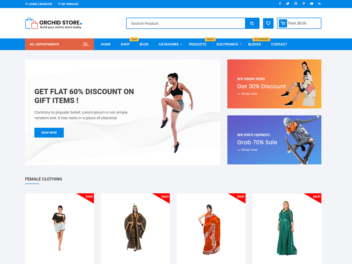 Best WooCommerce Themes - Orchid Store