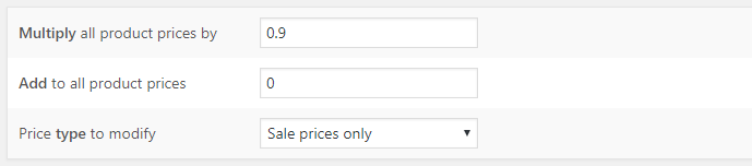 Bulk Price Converter for WooCommerce - Tool - General Options