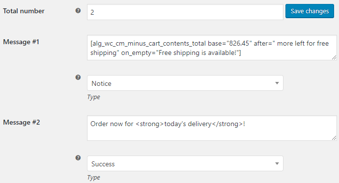 Cart Messages for WooCommerce - Cart Checkout Messages Options