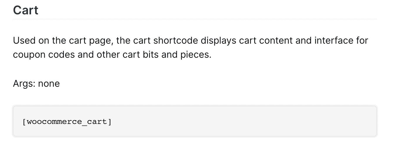 Cart Shortcode Effectively