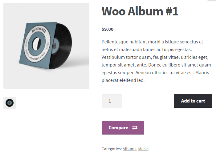 Compare products for WooCommerce - Frontend - Compare button