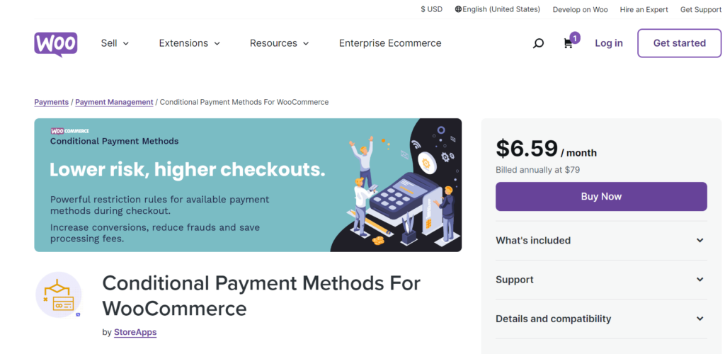 Conditional Payment Methods For WooCommerce by StoreApps