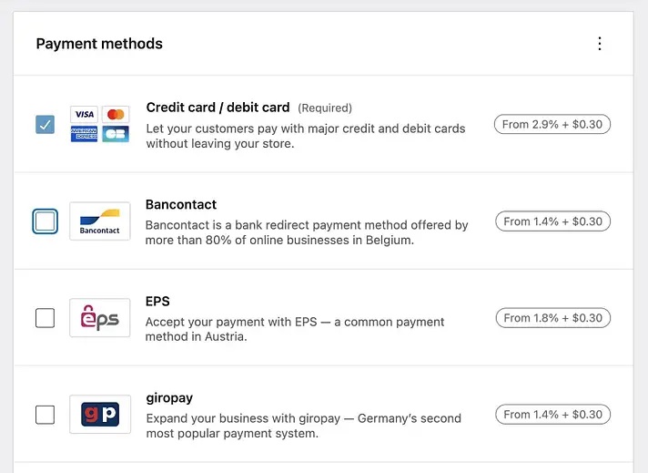 Configure Payment Methods in WooCommerce Payments 2