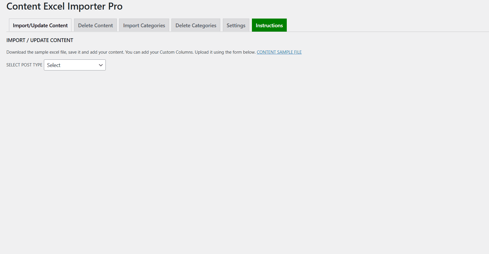 Upload Excel file in WordPress admin