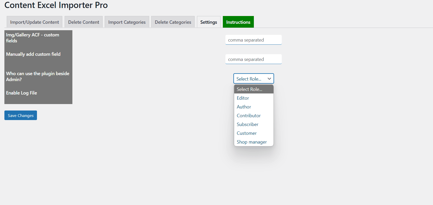 Import results: created, updated, and skipped rows