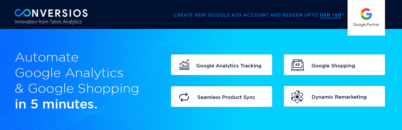 Conversios io - Google Analytics and Google Shopping plugin for WooCommerce