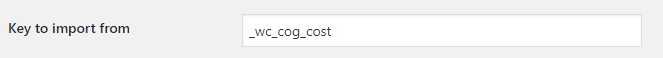 Cost of Goods for WooCommerce - Import Costs Tool Options