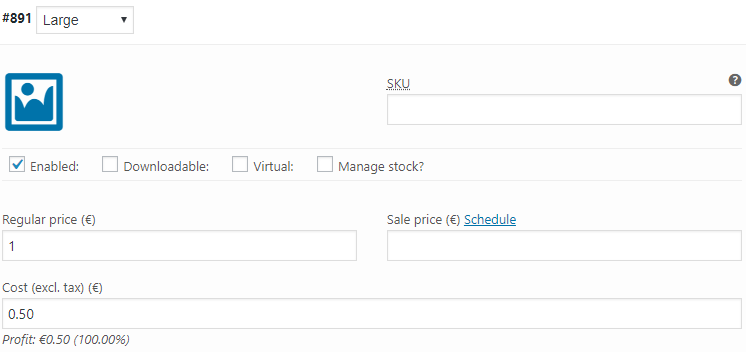 Cost of Goods for WooCommerce - Variation Product Cost Input