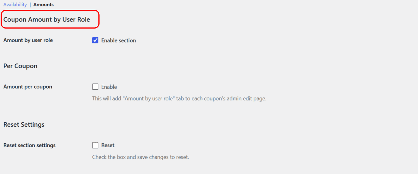 Setting a coupon amount per user role in WooCommerce