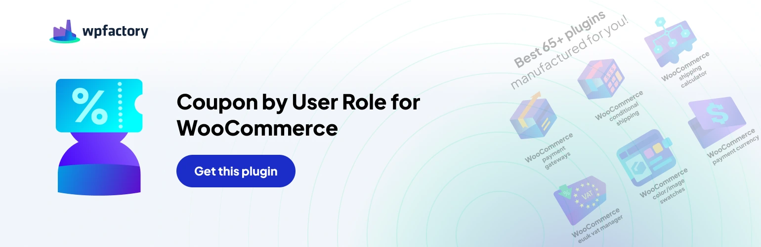 Coupon & Discount by User Role for WooCommerce