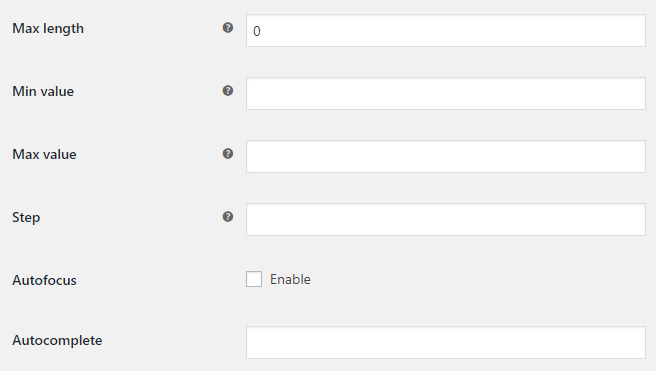 Custom Checkout Fields for WooCommerce - Field Options - Input
