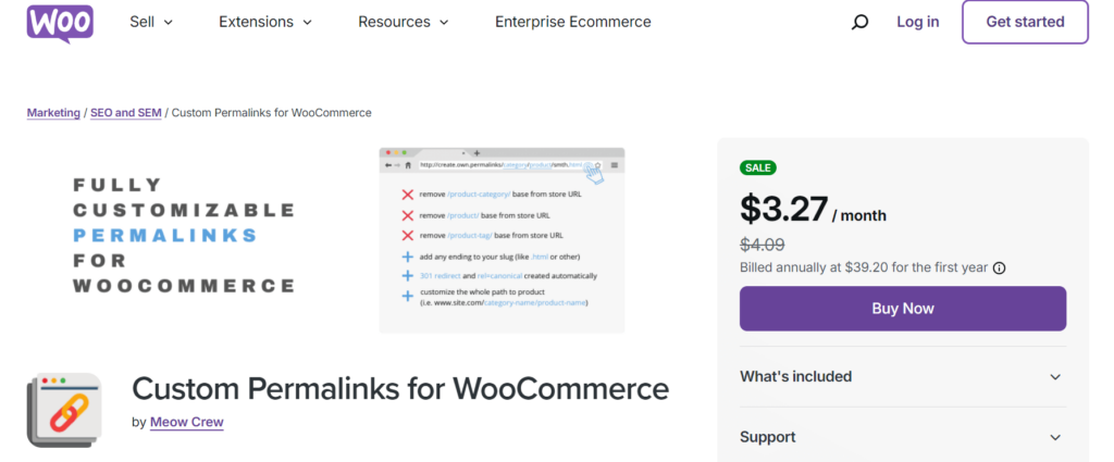  Custom Permalinks for WooCommerce by Meow Crew