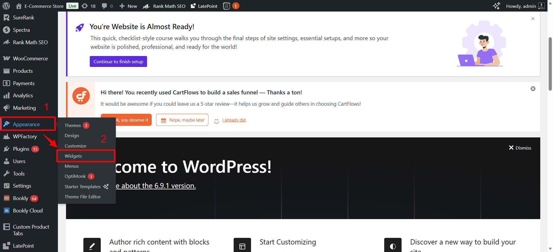 Dashboard ‹ E Commerce Store — WordPress 02 09 2026 11 21 AM