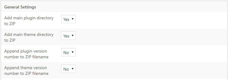 Download Plugins and Themes from Dashboard - General Settings