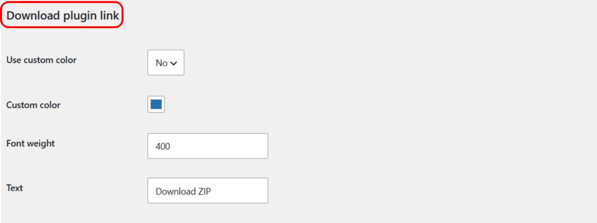 Download ZIP link next to a plugin on the Plugins screen