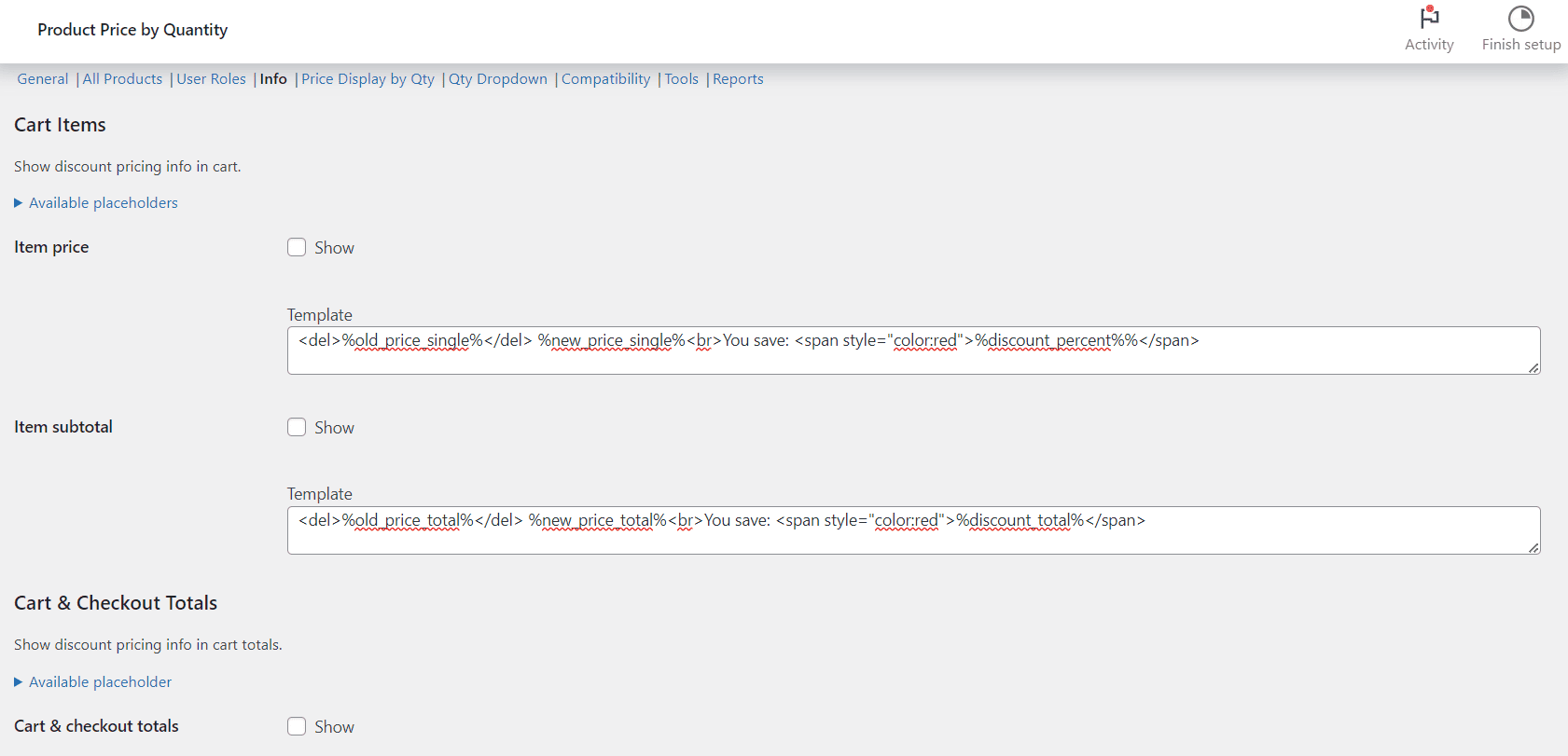 Plugin info and shortcodes