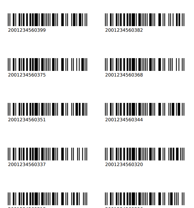 Labels with barcode and EAN