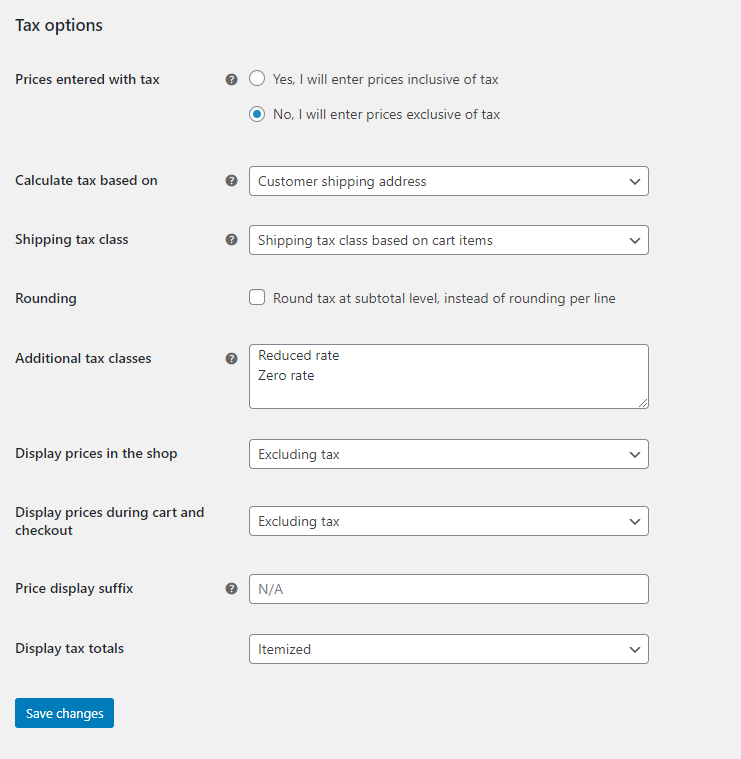 Essential WooCommerce Accounting Tips - Tax options