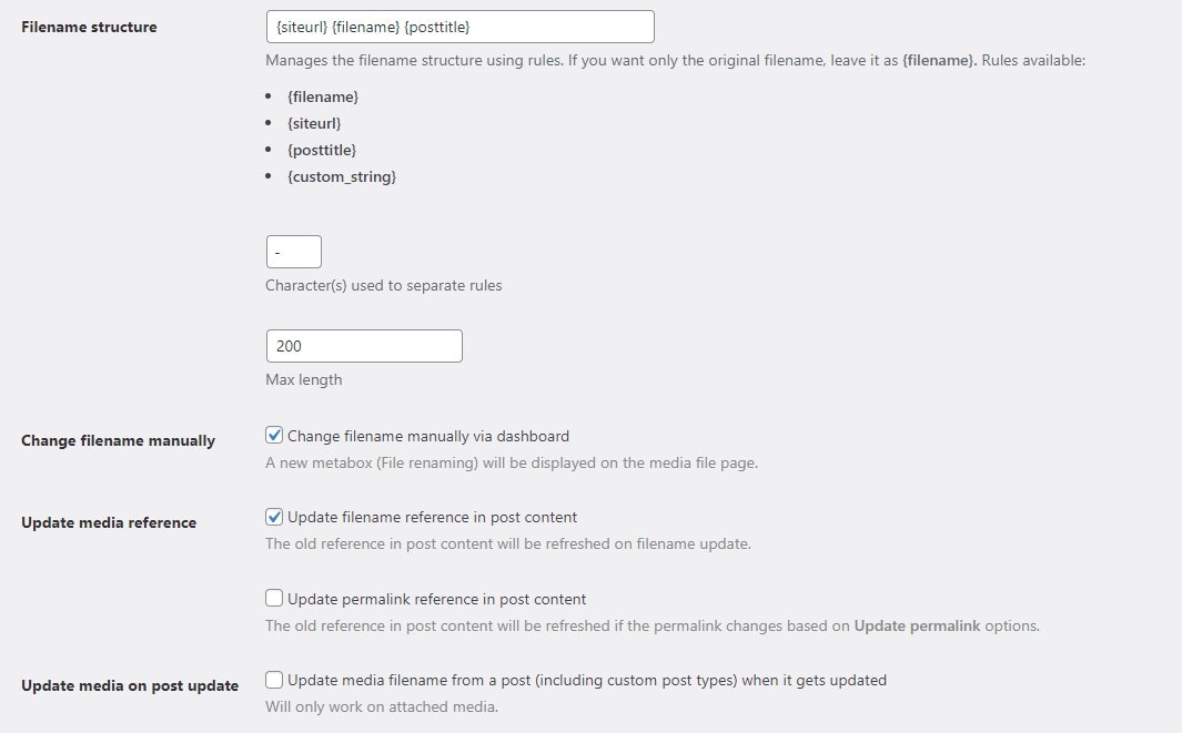 General settings &middot; 2