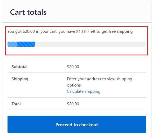 Free Shipping Over Amount Bar for WooCommerce 4 