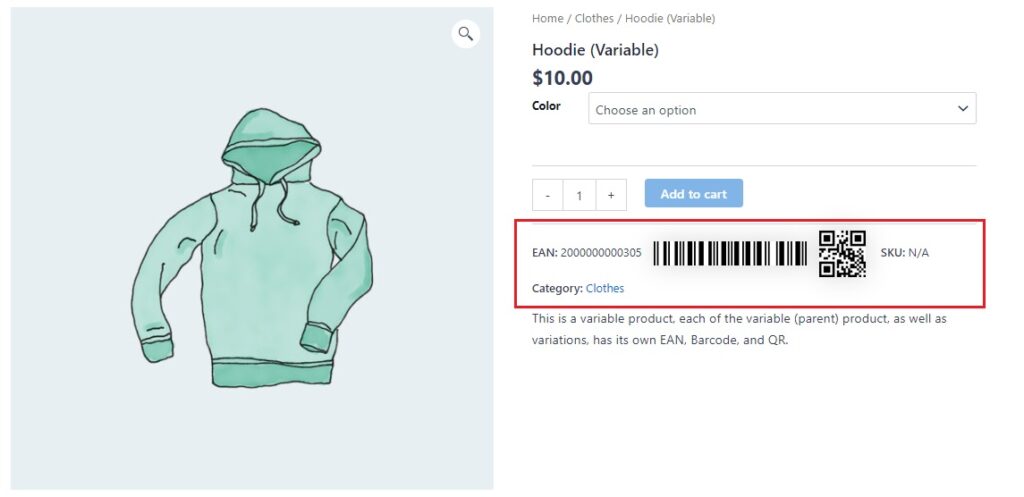 GTIN WooCommerce - example 2