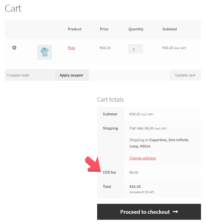 How to Add Cart Fees in WooCommerce with PHP - Frontend Cart Example