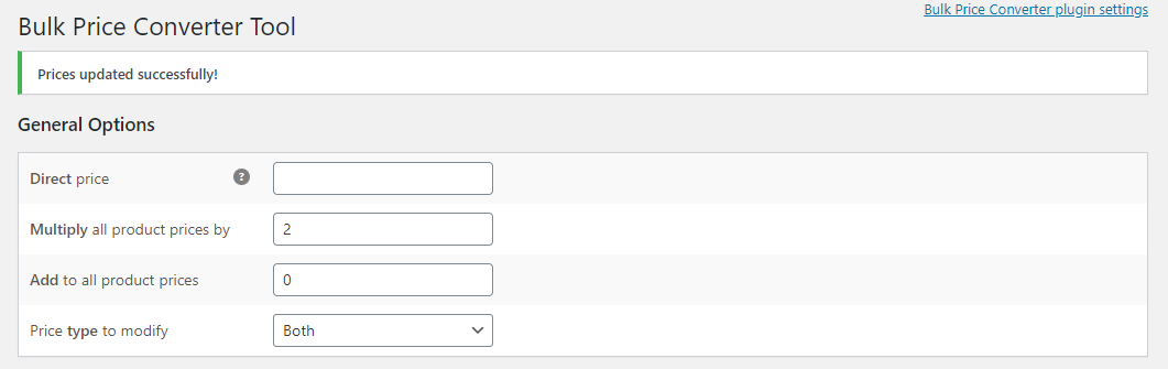 How to Bulk Edit WooCommerce Products - Bulk Price Converter for WooCommerce - Prices updated