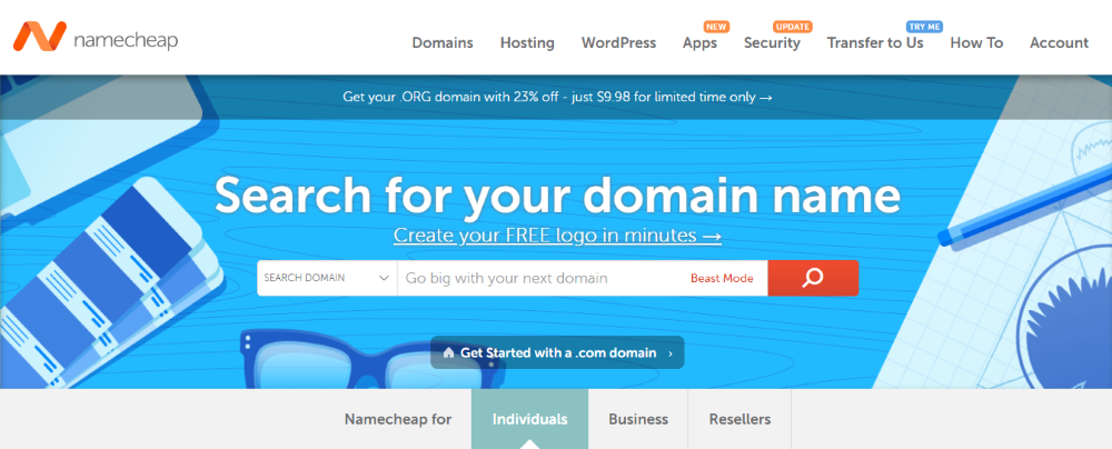 How to Get Started with WooCommerce - Get a domain name and hosting - Namecheap