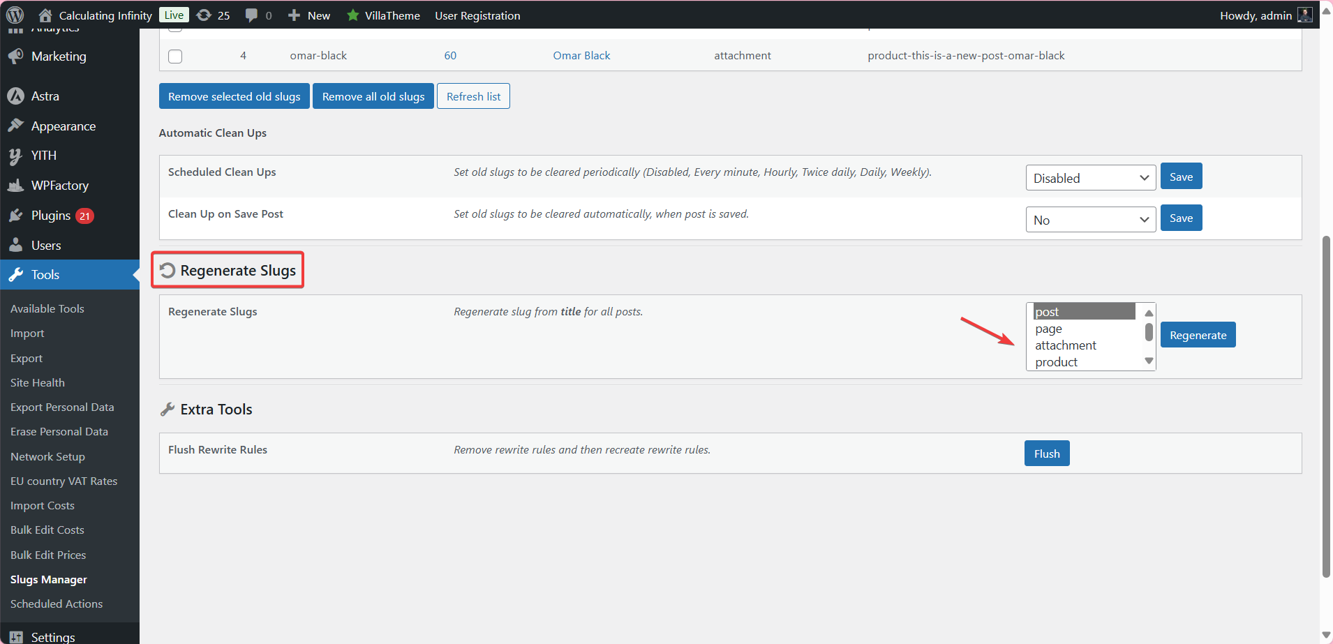 How to Remove Old Slugs from your Website - Step3(3)