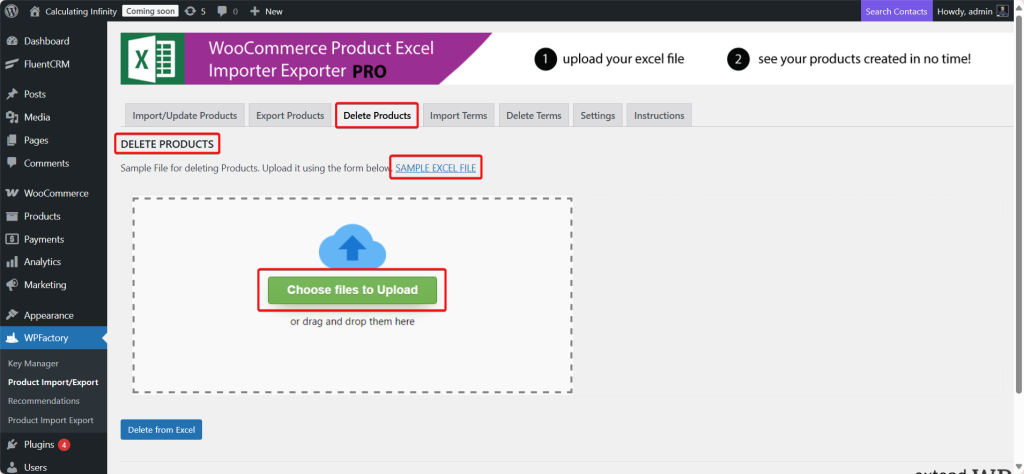 Import export products . step5