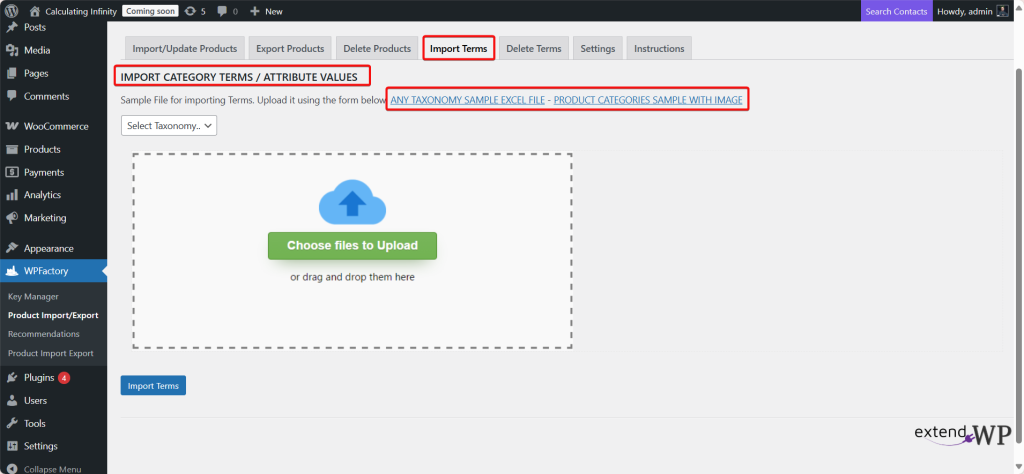 Import export products. step6