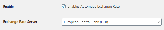 Marketplace for WooCommerce - Multicurrency Addon - Settings - Automatic Exchange Rates Options