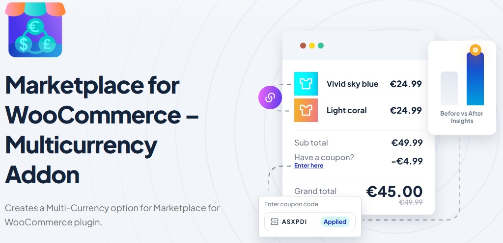 Marketplace for WooCommerce – Multicurrency Addon- Sell Internationally with WooCommerce