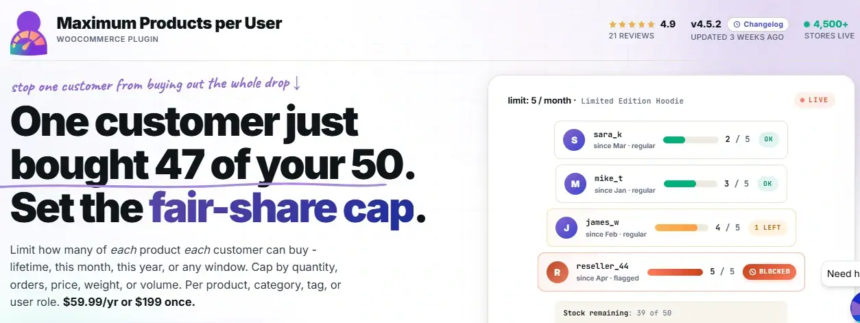 Maximum-Products-per-User-WooCommerce-Plugin