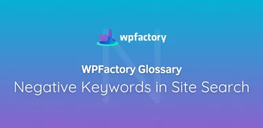 Negative Keywords in Site Search