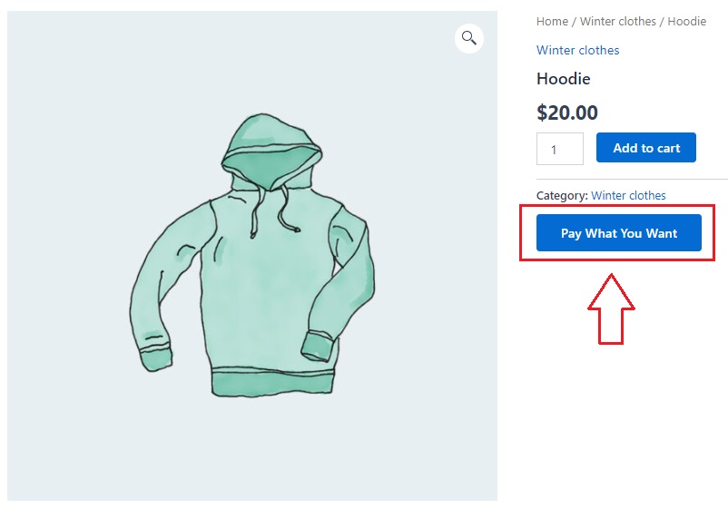 Pay What You Want Plugin WooCommerce - Feature in Action 1