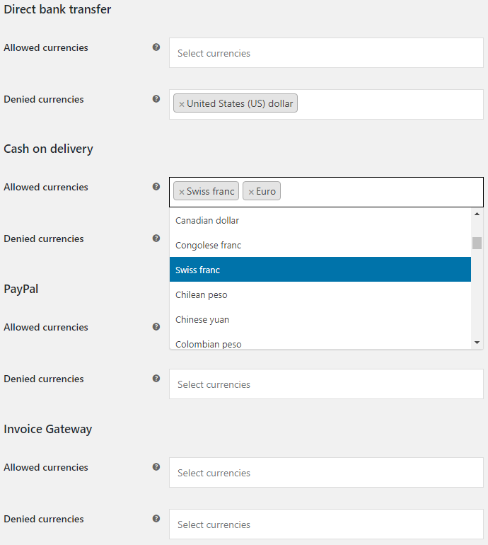 Payment Gateway Currency for WooCommerce - General Options