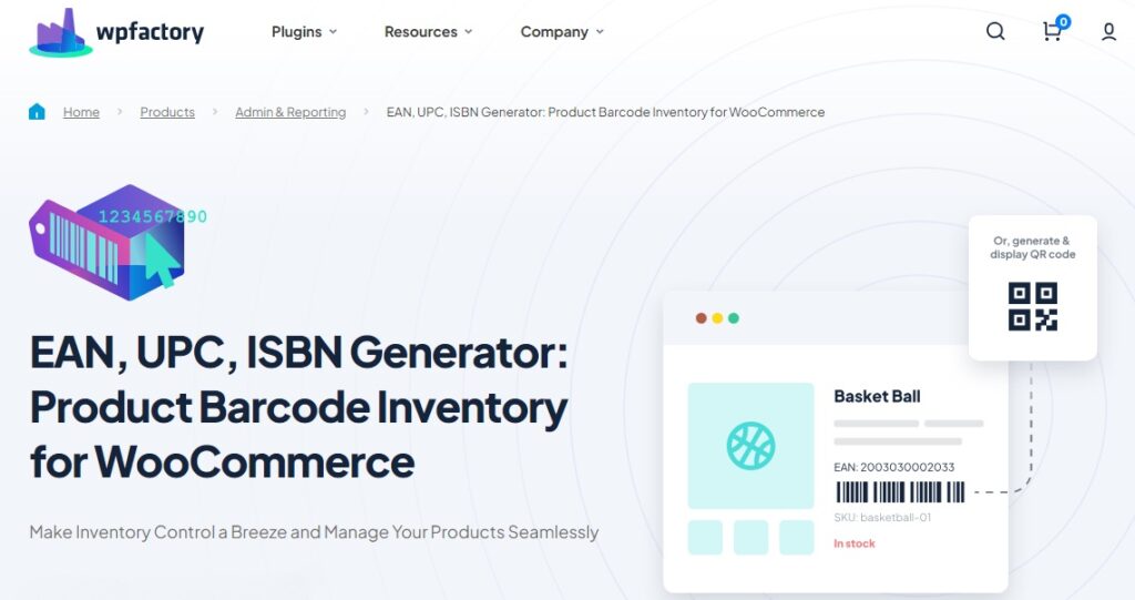 Product Barcode Inventory for WooCommerce plugin