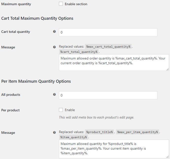 WooCommerce Quantity Control - Product Quantity for WooCommerce Maximum Quantity Options