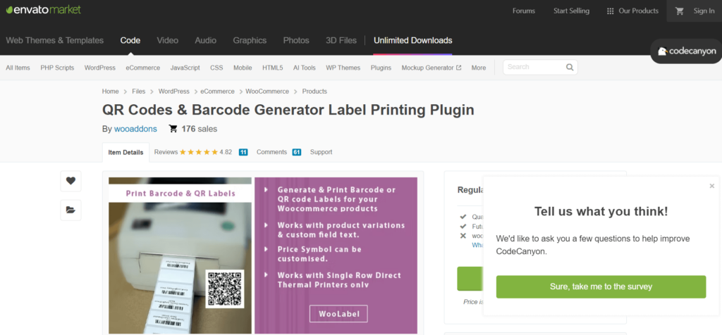 QR Codes and Barcode Generator Label Printing Plugin
