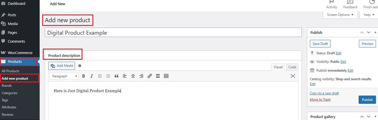 Sell Digital Products With WooCommerce - Step 4-1 Add Your Digital Product