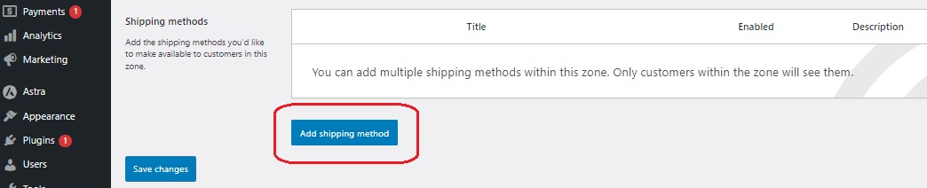 Set Up Shipping Methods 1