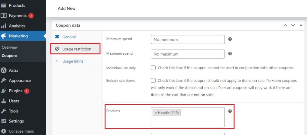 Set Usage Restrictions